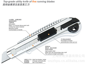 Top-gradeutilityknifeoffiverunningblades