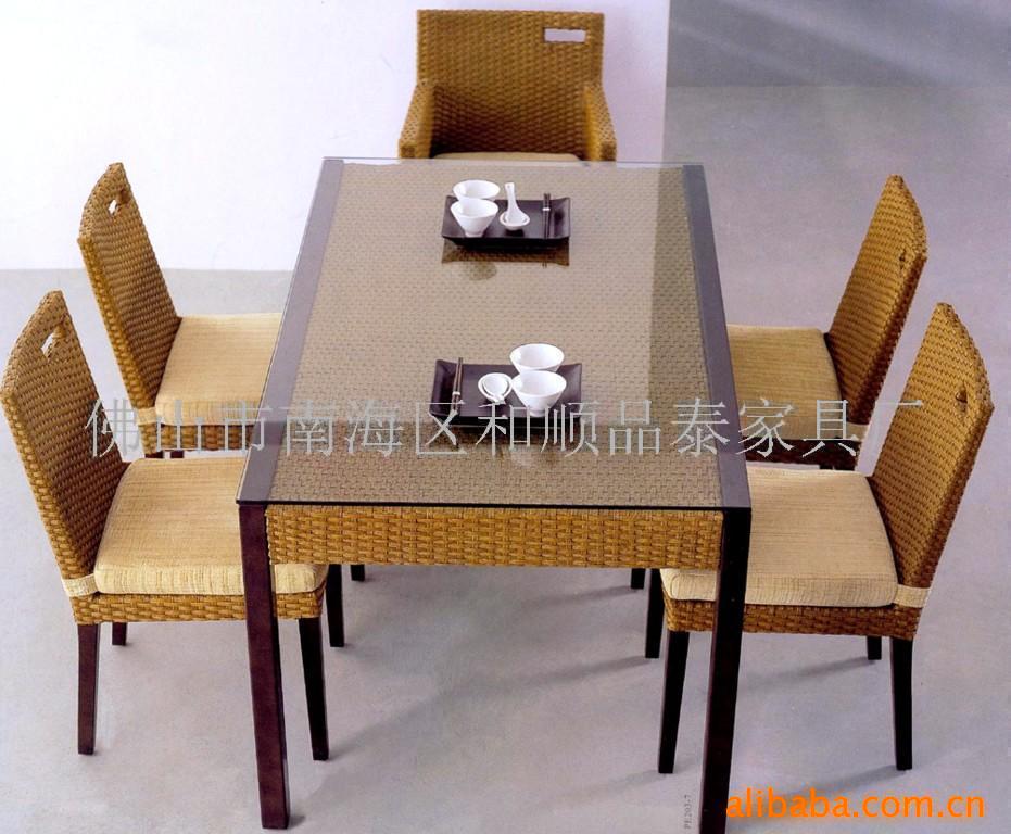 藤制餐桌椅、环保家具、藤桌椅、藤木家具、餐厅家具