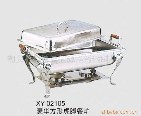 金属制品,不锈钢豪华方形虎脚自助餐炉,家居用品