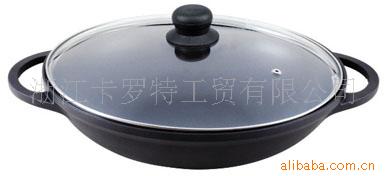 铝压铸不粘锅,汤锅,奶锅,煎锅,36炒锅