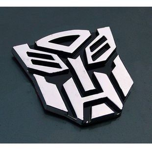 汽车金属车标3D立体感变形金刚车贴擎天柱车贴单个