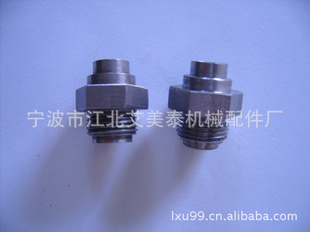 厂家订做汽车氧传感器连接器六角外壳加工2Cr13材