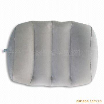 充气植绒枕、浴枕、旅行枕/吹气保键品(图)
