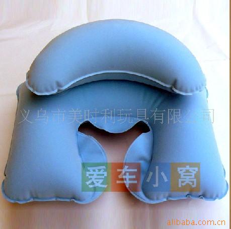 PVC充气植绒枕、充气枕、充气U型枕
