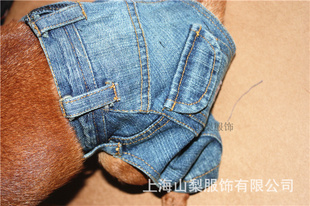 宠物服装日单原单秋冬款背带牛仔裤厂家批发宠物服装服饰