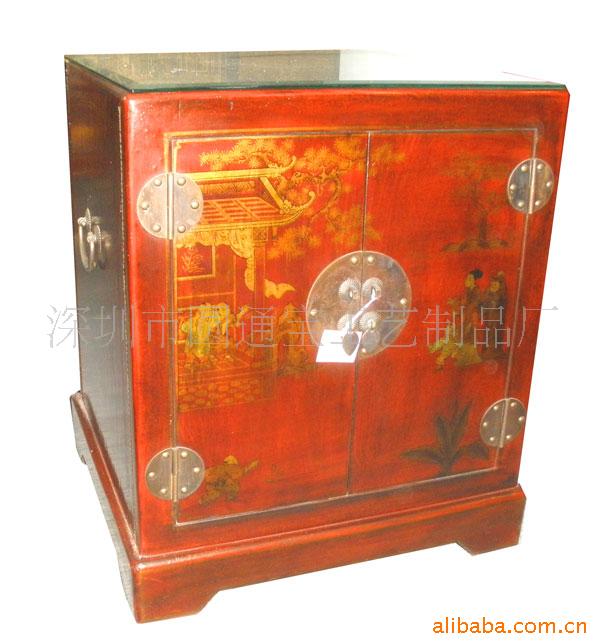 仿古家具,仿古床头柜,明清家具,手绘家具