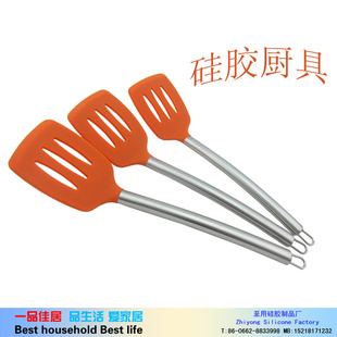 新型环保硅胶锅铲不粘锅锅铲空心不锈钢手柄厨房用具