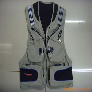 国内*2010新款*伸缩背带灰钓鱼服钓鱼背心