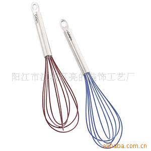 硅胶厨具,打蛋器,搅蛋工具,鸡蛋器,不锈钢收柄(图)