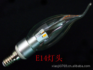 E12拉尾蜡烛灯成品,E12灯头蜡烛灯,3W蜡烛灯,LED拉尾蜡烛灯。
