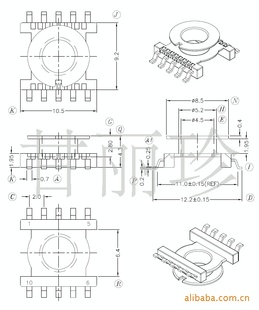 ER11.5ǼƬǼER11.5ߴͼSMDBOBBIN