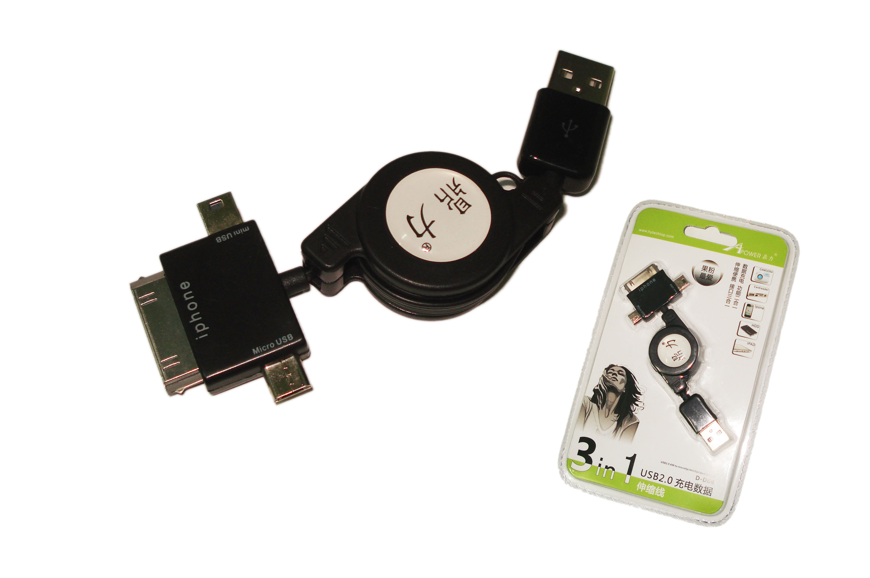 Micro+MiniUSB+iphoneһ
