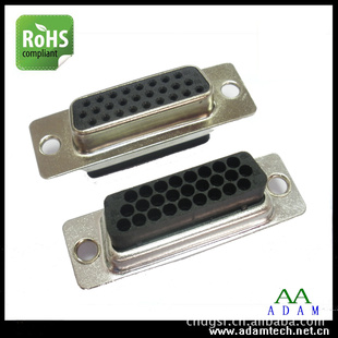 生产VGA插座CRIMP连接器,VGA连接器母座,HDB26母打端式母头