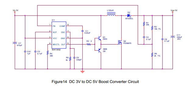 大功率升压IC2.5V-60V输入输出3V-120V