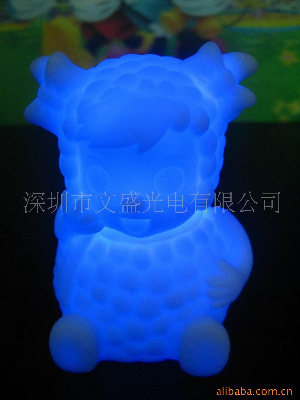 发光美羊羊,喜羊羊,灰太狼,发光玩具,搪胶玩具(图)