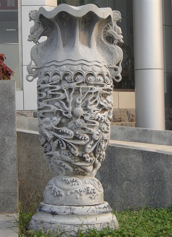 纯手工雕刻石雕宝瓶,花瓶,石雕石鼎宝鼎礼器,香炉