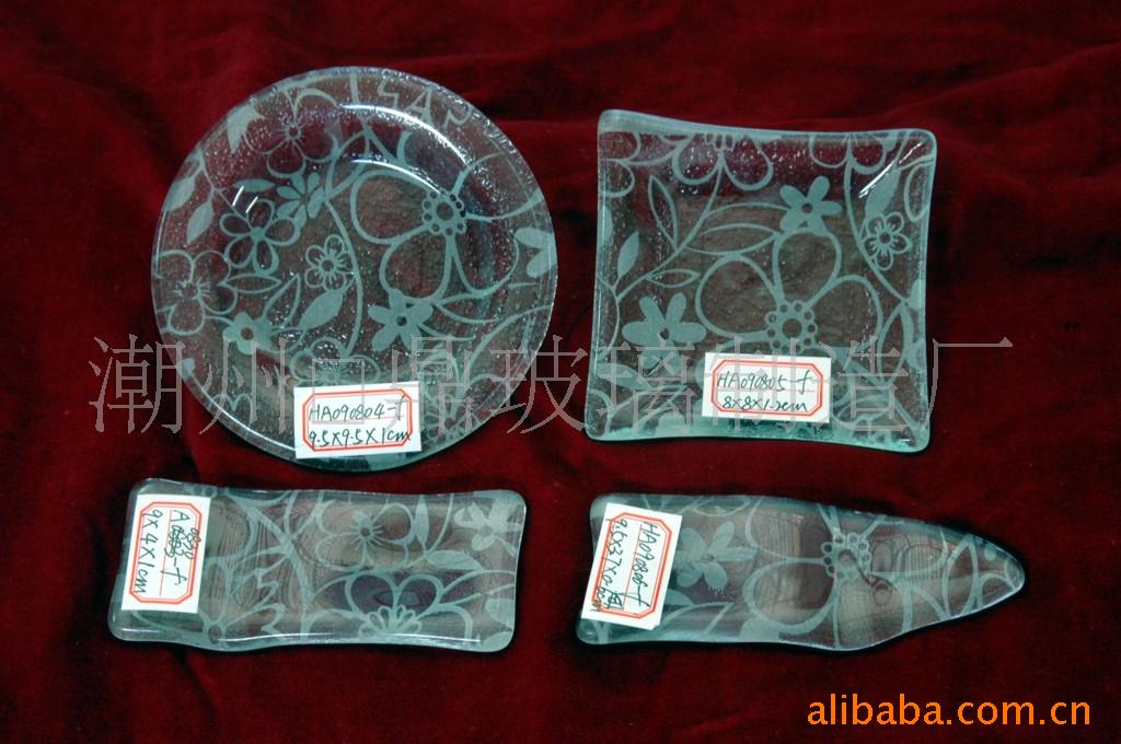 热熔玻璃餐具,玻璃水果盘生果盘