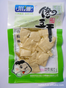 批发川洲馋豆干80克山椒味泡椒味麻辣味卤香味混搭