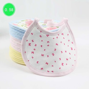厂家批发婴儿用品纯棉婴幼儿围嘴小号口水巾秒海绵夹层围兜
