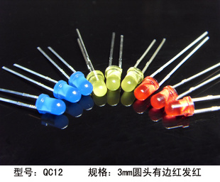 ǰ3mmLEDԲͷбߺ췢ָ̽ʾƳֱQC12
