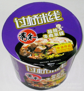 即冲即食,方便快捷,白领至爱,秀禾100g碗装过桥米线,辣牛肉味