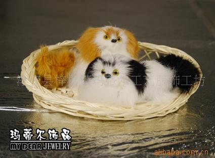 批发仿真旺财双狗家居摆饰办公室摆饰情侣礼品
