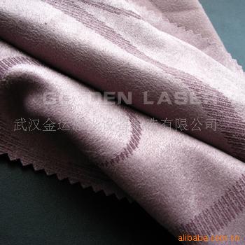 单面直绒布激光印花、双面绒布激光花机(样图)