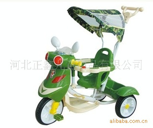 康娃娃612太空儿童三轮车/带护栏/带遮阳棚/推