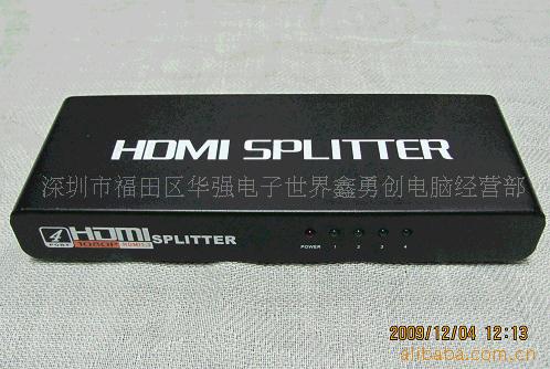 厂家直销HDMI一分四分屏器4口SPLITTER