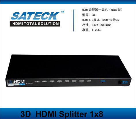 HDMI分配器一分八一进八出3D