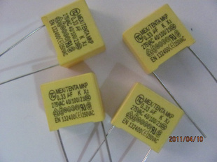 X2安规电容0.33UF275V334;X2电容334(0.33UF)K275VP=15mm