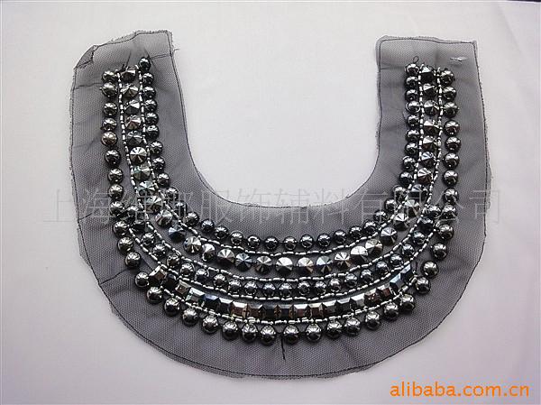 铜片衣领珠绣衣领加工手工花胸花韩版饰品(图)