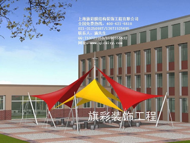 膜结构遮阳景观蓬膜伞膜结构停车棚夏天遮阳产品