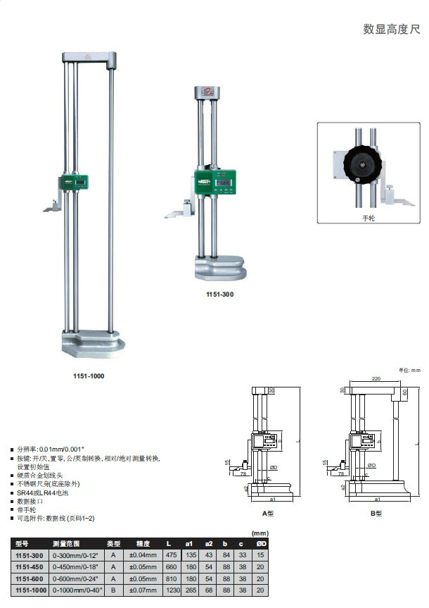 ߶ȳ0-500mm߶ȹӢ˸߶ȼ