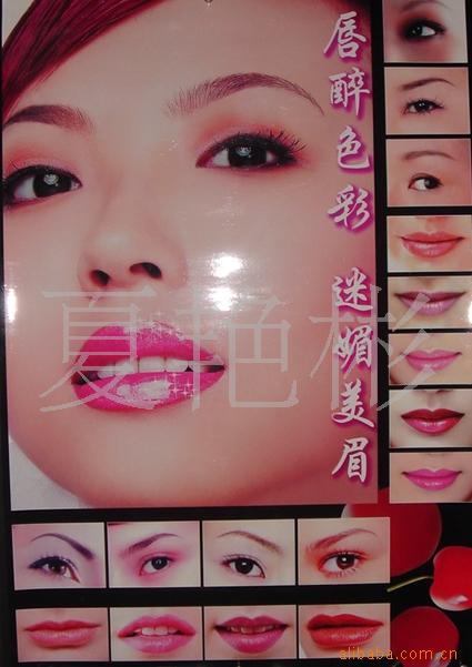 纹绣挂画眉唇挂画——室内挂画易拉宝
