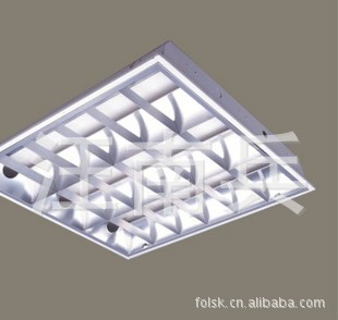 T8格栅灯盘600*600哑光铝日光灯T8三管3*20W嵌入式支架电感镇流器