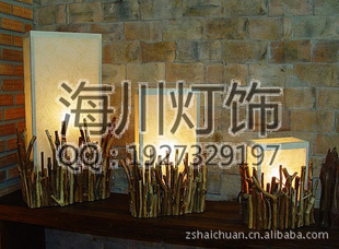 木头羊皮壁灯欧式田园风格出口灯具