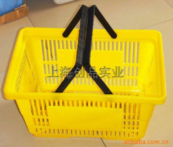 超市购物篮塑料购物篮NXK中号内拉杆篮