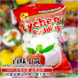 批发马来西亚袋装可吸果冻(荔枝味)840G|进口休闲食品