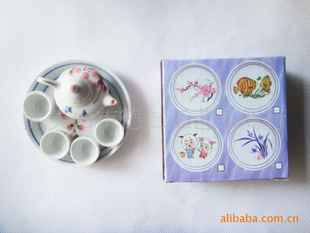 陶瓷彩绘儿童茶具你玩具小茶具批发