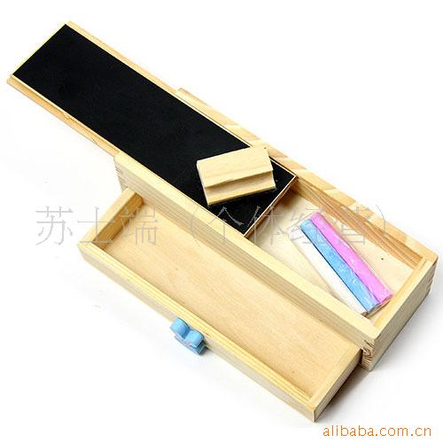 网店进货货源代发货长形双层笔盒/抽屉储物盒/小黑板