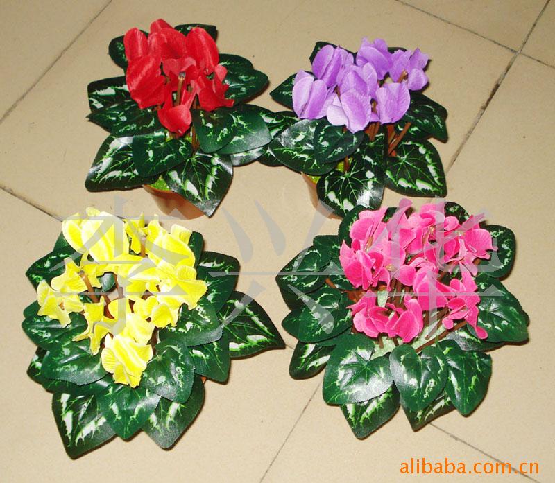 仿真仙客来、人造花、仿真花,绢花,丝花,假花