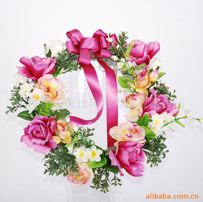 家居用品花环,招仿真花饰加盟商