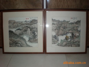 翰彩书画装裱字画国画无落款工笔花..
