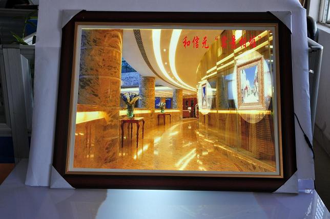 深圳发光相框,发光相框价格,实景相框设计
