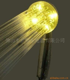 LED花洒配件LED温控变花洒塑料花洒发光花洒LED单功能花洒