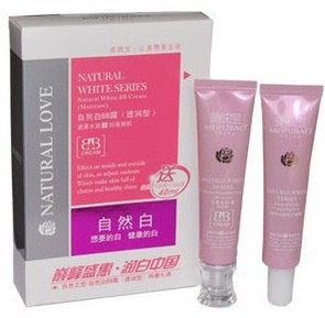 美肤宝自然白BB霜(透润型)40ml送自然白卸妆洁面露厂家直批