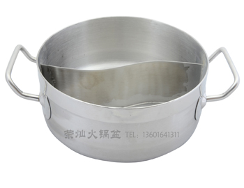 (厂价直供)04款复底双耳鸳鸯火锅盆鸳鸯火锅复底锅
