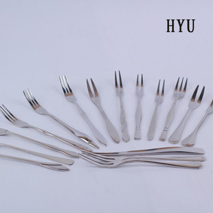 HYU酒店不锈钢叉勺配套咖啡勺咖啡匙咖啡更水果叉