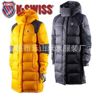 韩国KSWISS真品中长款女士羽绒服女士连帽高端羽绒服加厚加长